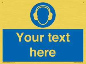 Custom Ear Protection Sign